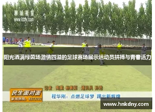 阳光洒满绿茵场激情四溢的足球赛场展示运动员拼搏与青春活力